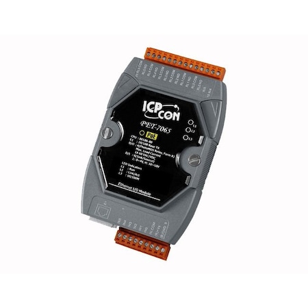 Icp Das 6-channel Power Relay Output and 6-channel Isolation Digital Input with PoE and M PET-7065